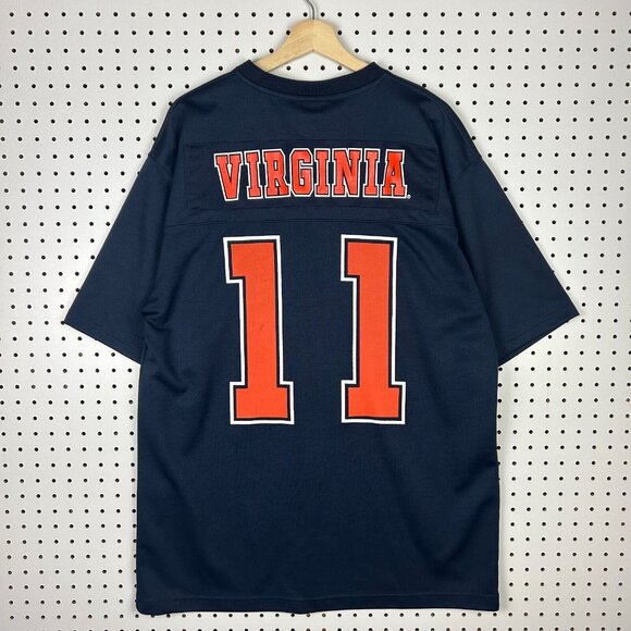 Virginia Cavilers Football Jersey Size Large Xtreme Fanz Retro Blue Orange #11 - Picture 1 of 7